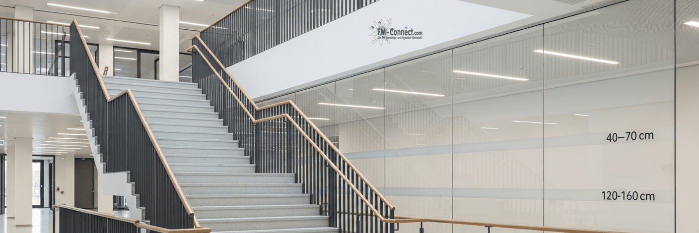 Barrierefreie Treppen und Glasflächen für sichere Orientierung und Nutzung
