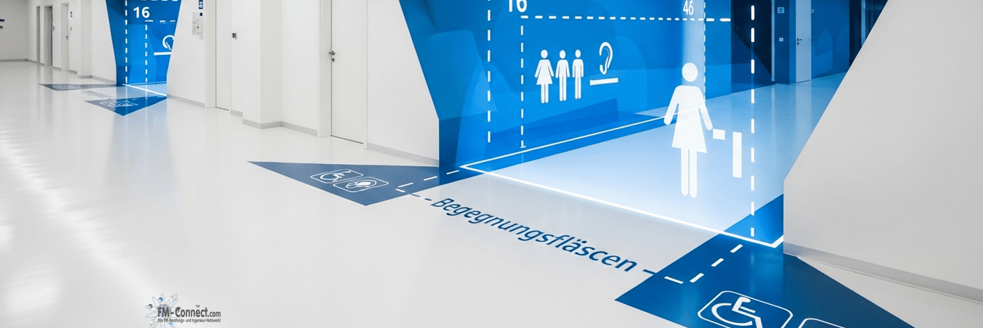 Flurbreiten und Begegnungsflächen für barrierefreie Verkehrswege und Orientierung